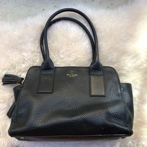 Black Kate Spade black leather handbag